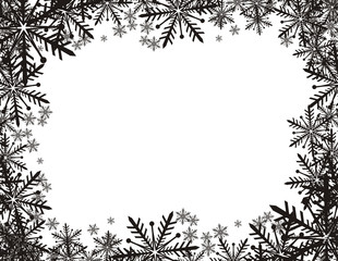 snowflakes frame for xmas