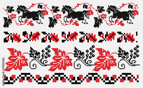 Naklejka dekoracyjna Ukrainian_embroider_horse