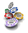 Pokerchips-Wurf - Hochformat