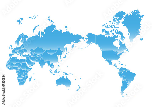 Planisphere Pacifique Monde Asiatique Vecteur Stock Adobe Stock