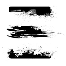 3 Vector Brushes Of Detailed Grunge Lines & Borders