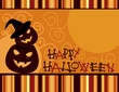 vector retro Halloween card