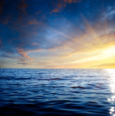 Wall Mural - sea and sunset