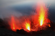 Eruption aus drei Kratern am Stromboli