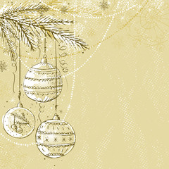 Wall Mural - beige christmas background