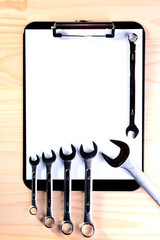 Wall Mural - Set of wrenches