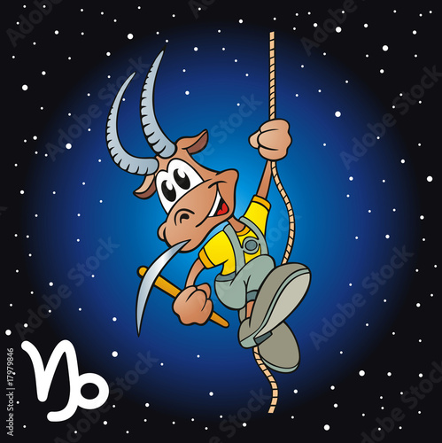 Foto-Fußmatte - Sternzeichen Stier mit Nachthimmel (von jokatoons)