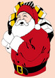 vector illustration for Christmas and New Year. Santa Claus.