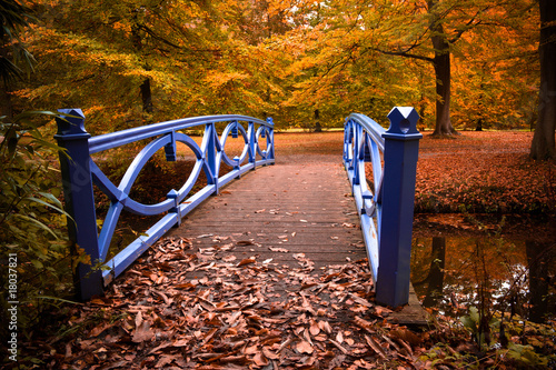 niebieski-mostek-w-jesiennym-parku