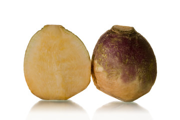 Sticker - rutabaga over white background