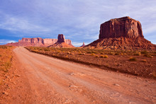 Desert Road In Monument Valley