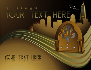 Wall Mural - poster de arte deco en vector