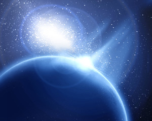 Wall Mural - Alien blue planet