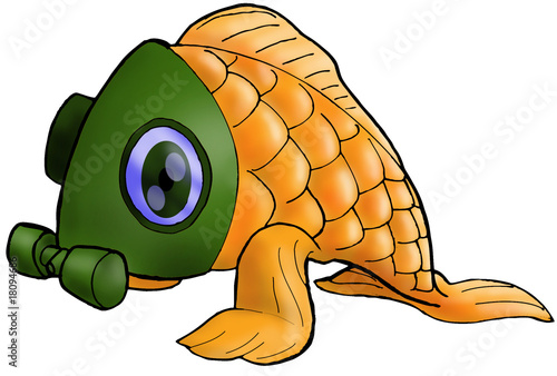Download Yellow Fish Use Gas Mask Buy This Stock Illustration And Explore Similar Illustrations At Adobe Stock Adobe Stock PSD Mockup Templates