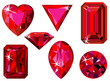 Different cut ruby