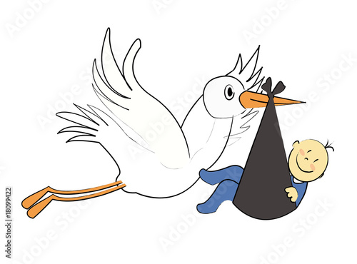 Cigogne Bebe Garcon Stock Illustration Adobe Stock Cigogne Bebe Garcon Stock Illustration Adobe Stock