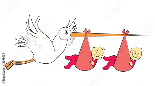 Cigogne Bebe Jumelles Stock Illustration Adobe Stock Cigogne Bebe Jumelles Stock Illustration Adobe Stock