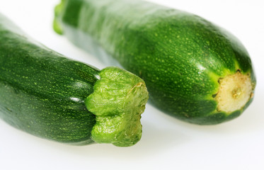 two courgette ends