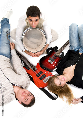 Naklejka dekoracyjna Band laying on floor