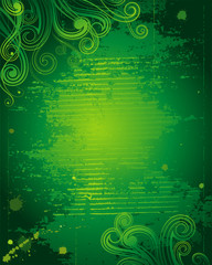 Aufkleber - Abstract green nature grunge background. vector layered.