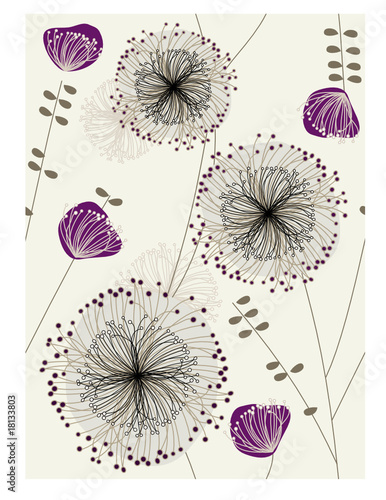 Naklejka dekoracyjna repeat floral sample