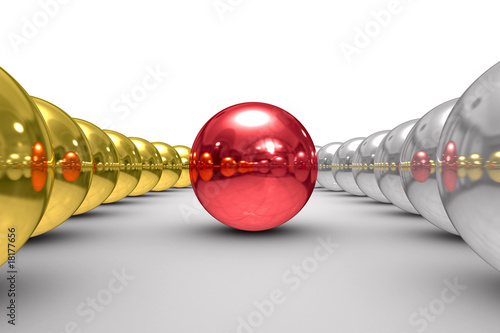 leadership concept on white background. Isolated 3D image