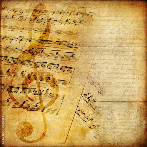 musical background in retro style