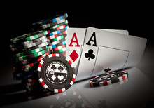Gambling Chips And Aces