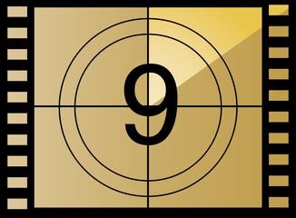 film countdown in yellow color beauty style