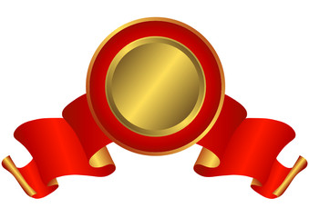 Red and golden award (vector)