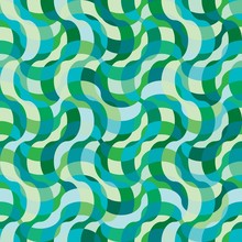 Seamless Green Textile Swirl Pattern