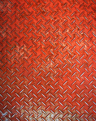 Sticker - red diamond metal plate