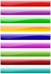 The set of glossy aqua web buttons