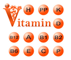 Vitamins. VECTOR.