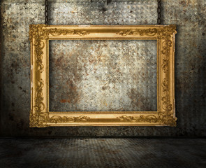 Wall Mural - Grunge interior with frame