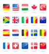 world flags as buttons vector
