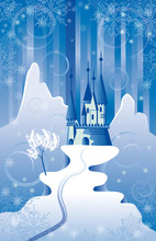 Christmas Scene With Castle