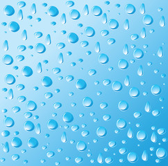 Wall Mural - blue water drops