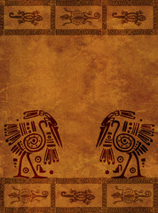 Wall Mural - American Indian national patterns