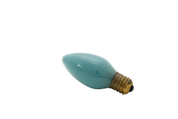 Isolated green christmas bulb