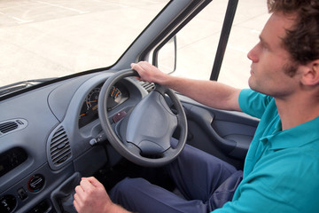 Van driver right hand drive vehicle.