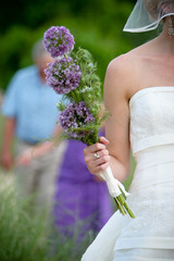 Wall Mural - purple wedding flower bouquet