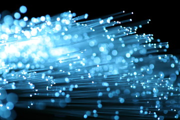 abstract view of fiber optics