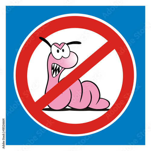 Foto-Lamellenvorhang - Anti Wurm (von jokatoons)