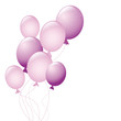 delicate pink ballons