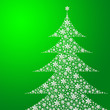 canvas print picture - Weihnachtsbaum auf grünem Hintergrund