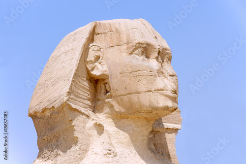 Obraz w ramie Head of Great Sphinx Giza in 2009