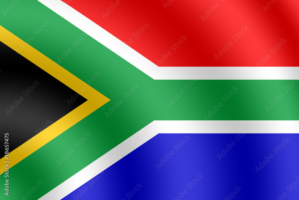 Drapeau Afrique Du Sud à Colorier