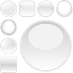 Web buttons for design. Vector set.