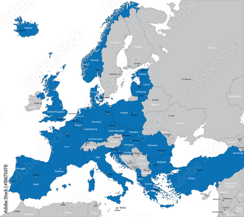 Fotoboard na płycie Członkowie NATO w Europie